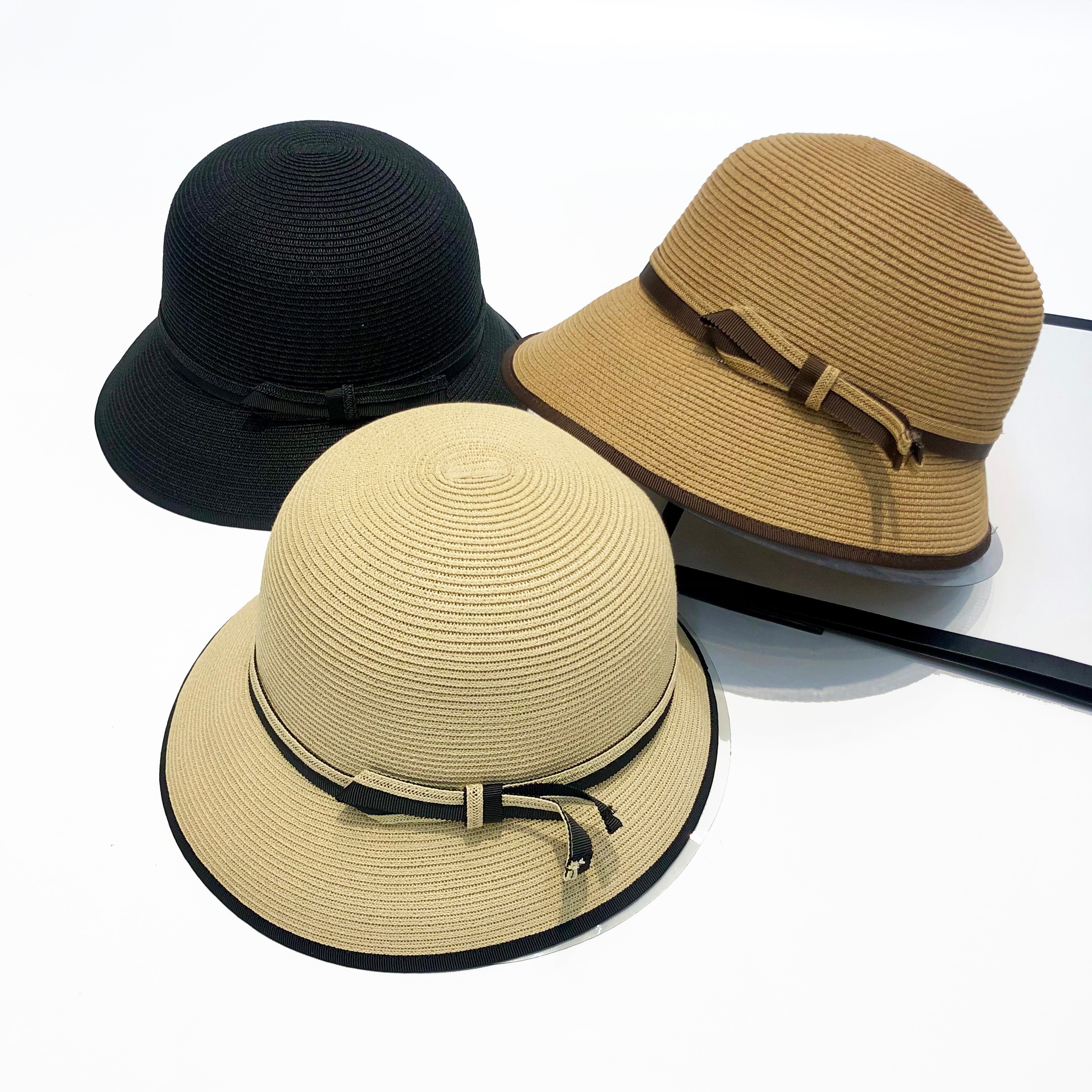 Kk Hat Broad Hat Industry Japanese Braid Braided Hat Ladies Folding Basin Hat Summer Fisherman Hat Straw Hat Ladies Outing Sun Block Hat Tide undefined