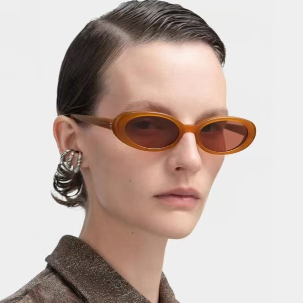 2021新款韩版时尚太阳镜米钉圆框墨镜女式眼镜3549