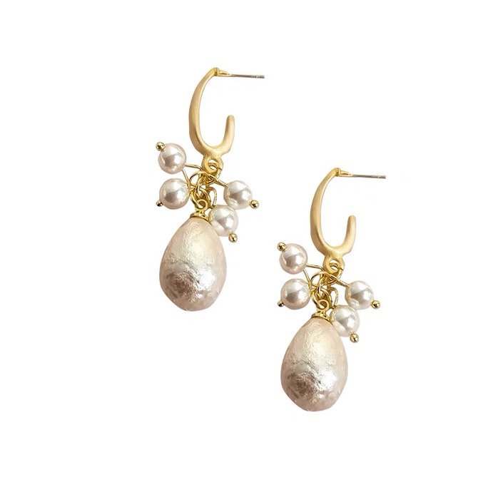 Ear needle pearl water drop