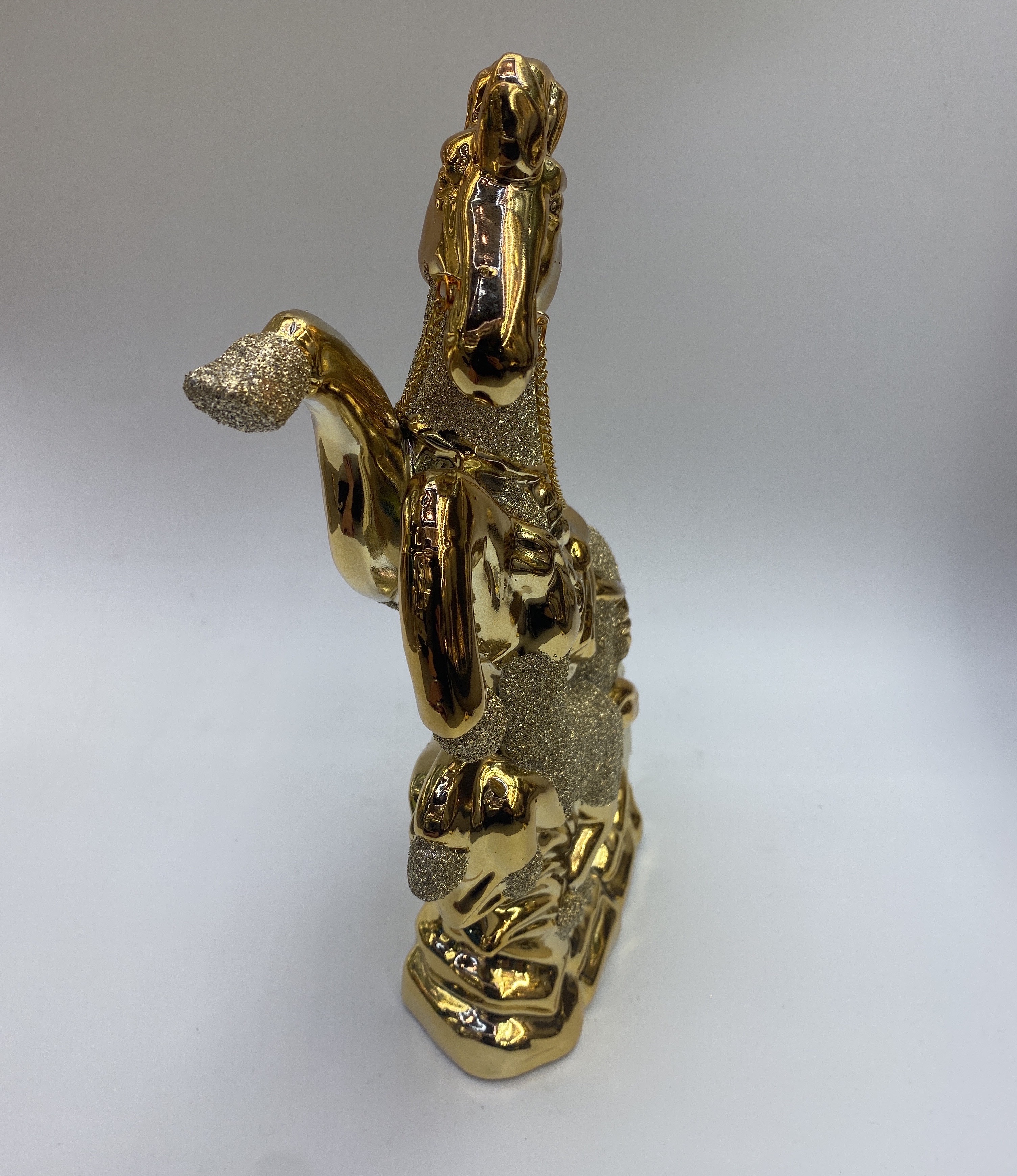 30Cm golden ceramic horse and mare craft ornaments, direct sales from the factory, animal ceramic home and office decoration ornaments, Golden castle vase factory pic 6