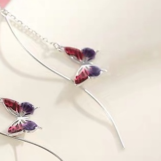 Chain butterfly earrings