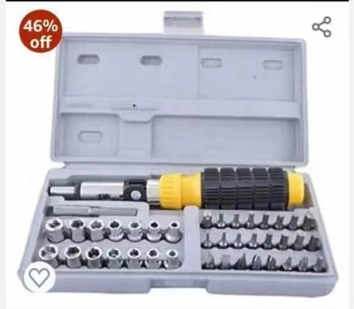 41pc 螺丝刀套装家用套筒组合工具手动维修工具五金工具详情图1