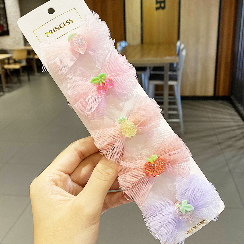 网纱儿童发卡套装蝴蝶结发夹韩式侧边夹刘海头饰可爱公主夹子发饰6