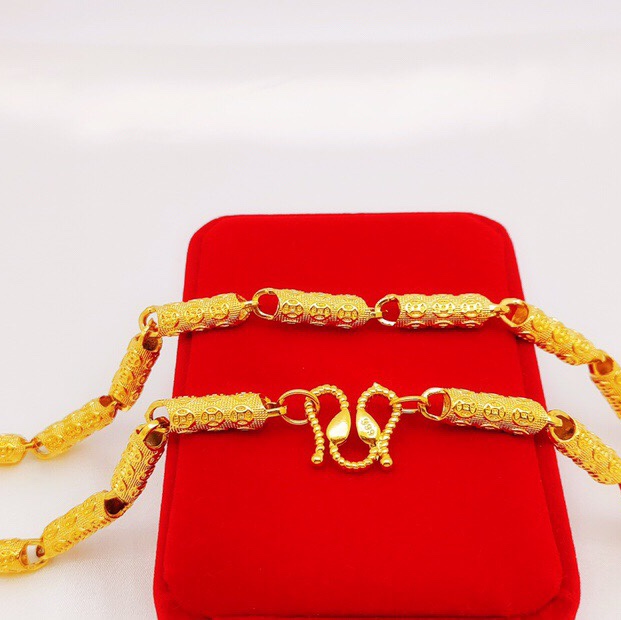 6n 60 cm copper coin sand face necklace