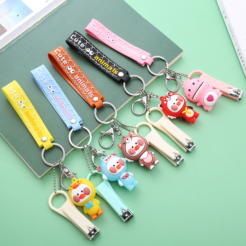 创新亚克力指甲刀时尚新品个性钥匙扣挂件配饰汽车钥匙扣挂饰厂家 7