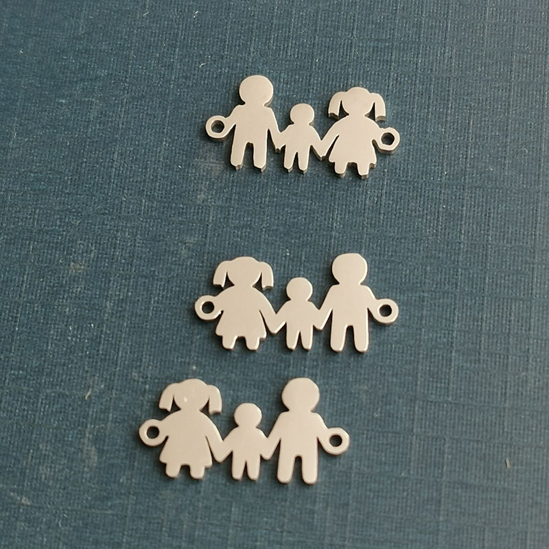 Manufacturers spot diy jewelry accessories Family members jewelry pendant mirror stainless steel pendant accessories