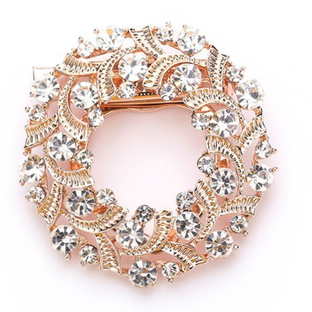 Autumn and winter new silk scarf buckle dual-use brooch shawl buckle women t marlet buckle ring corner knot buckle hem