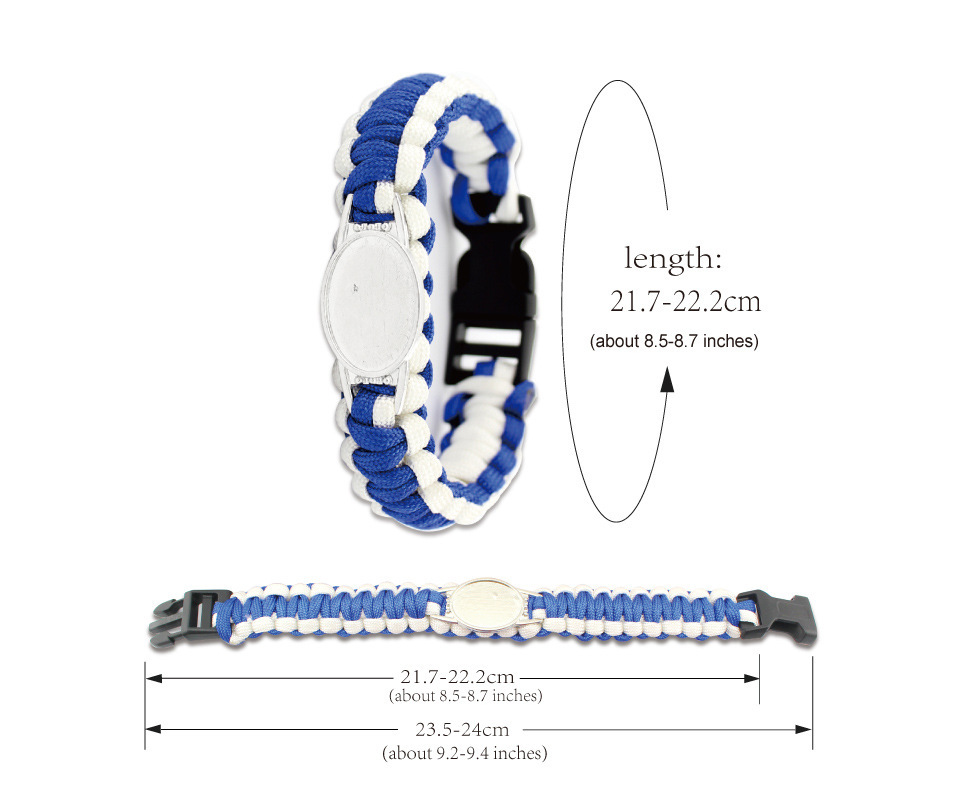 FLY326   32个NFL橄榄球队伞绳手链 救生手链 Cowboys paracord bracelet产品图