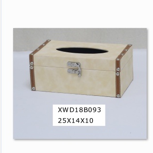 Leather handmade tissue box