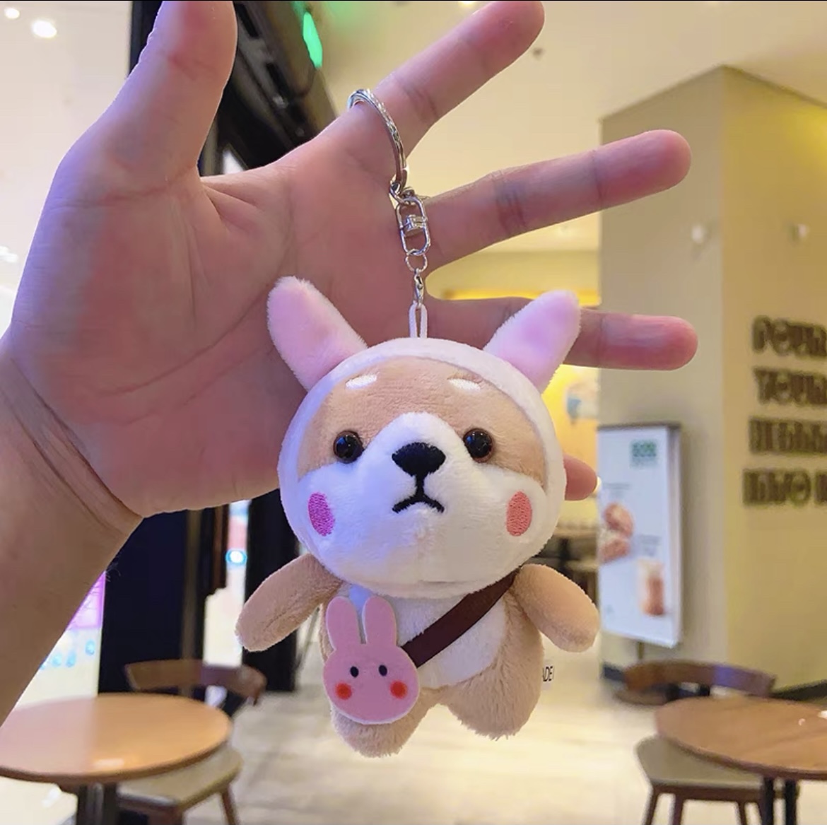 Cute plush net red bag hanging decoration doll bag decoration back car key female couple pendant 16
