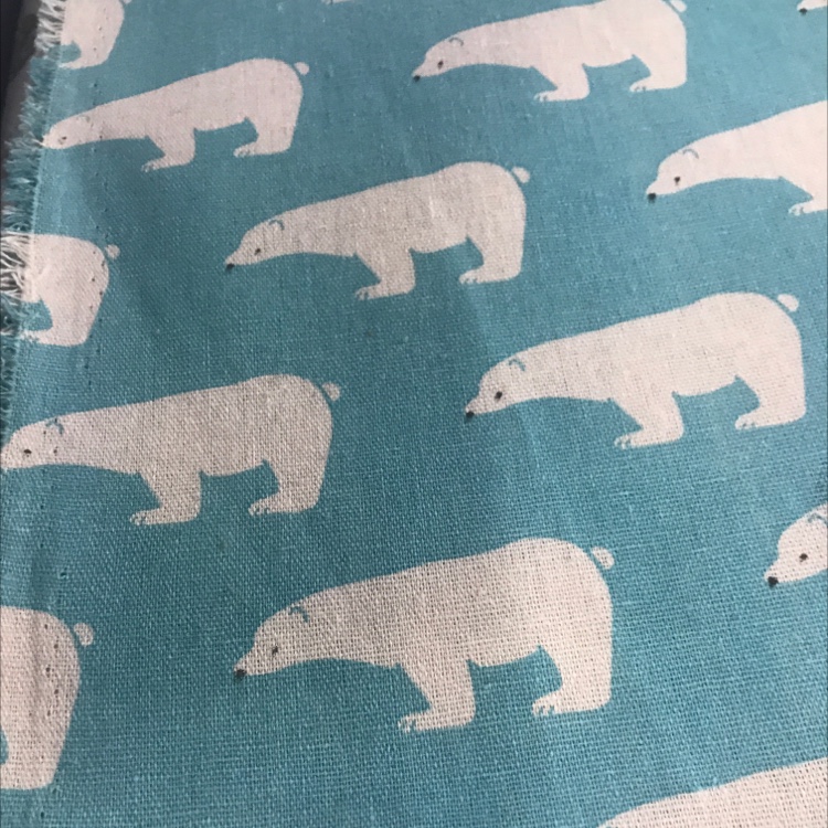 棉麻布料碎花格子北欧ins风窗帘沙发亚麻桌布印花diy北极熊