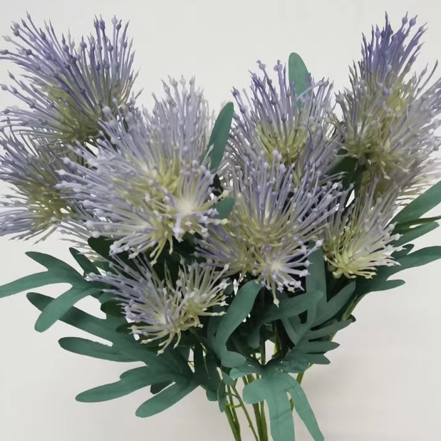 Sihan Flower Industry, Five-headed celery, grey fabric flowers, decorative flowers, artificial plastic flowers, artificial flowers, single living room decorative flowers, dried flowers, table top ornaments, anti-flower art decorations