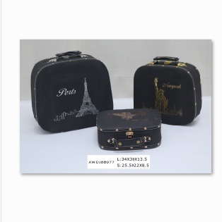 European-style vintage suitcase storage box Storage wooden box vintage photography prop box Clothing leather box to make old organizing box full figure