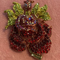 Red Camellia Crystal Brooch Corsage Everything up top fashion trend Luxury accessories 10