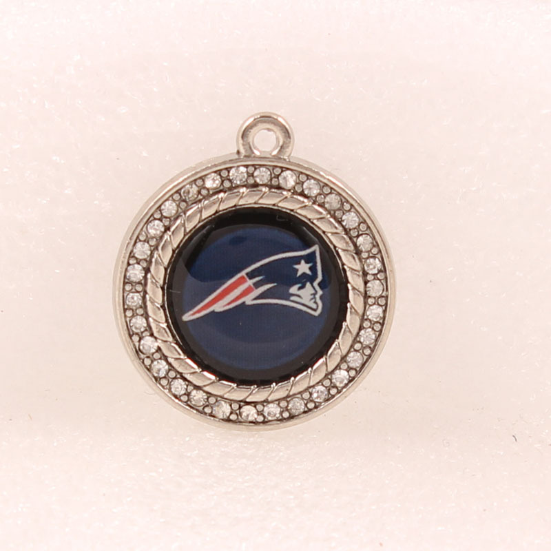 FLY419   欧美爆款镶钻吊坠 NFL charms 橄榄球队手项链小挂件DIY饰品配件