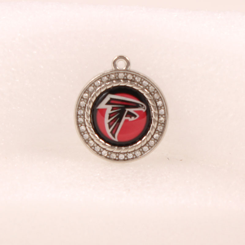FLY416 European and American explosive diamond pendant NFL charms football team hand necklace small pendant DIY jewelry accessories