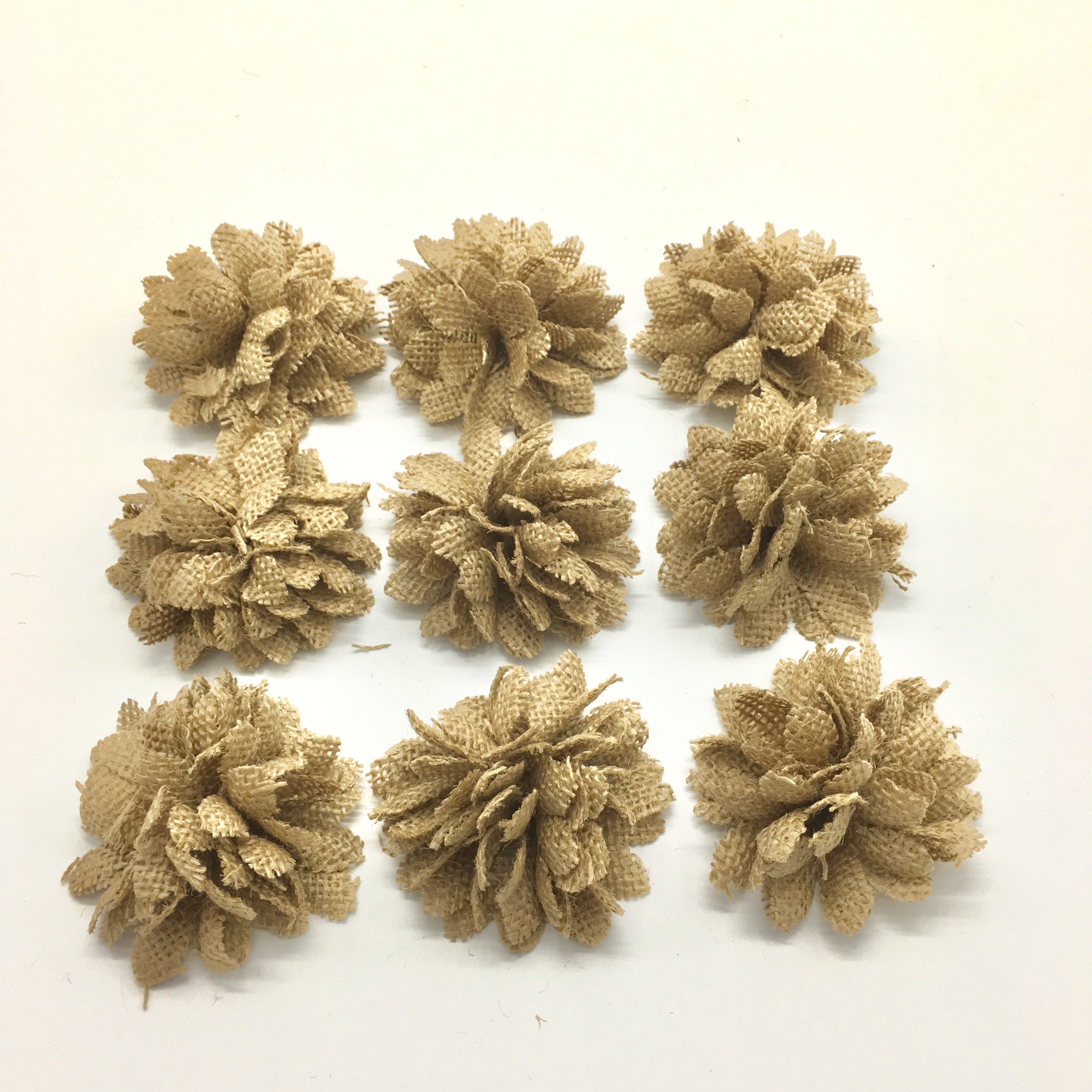 麻布花装饰花帽子花手工花花搭配鞋麻布花麻花产品图