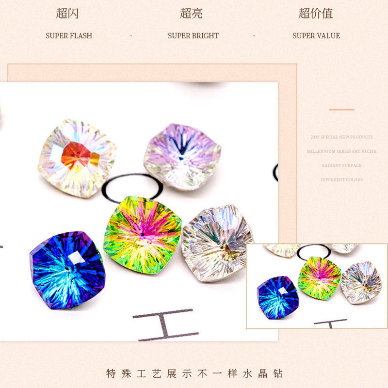 Nail jewelry shaped diamond flat mixed network red explosive AB color Champagne super flash diamond Japanese nail jewelry 145 thumbnail
