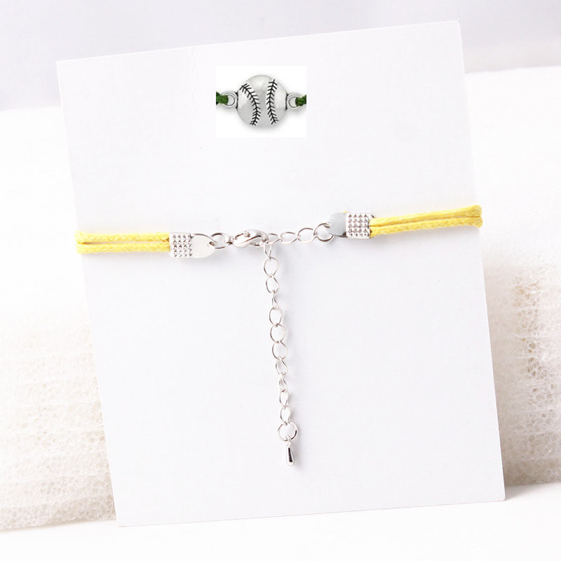 FLY385 Baseball SPORT Blessing Card Bracelet wish Bracelet Custom couple bracelet