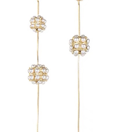 Four square beaded earrings