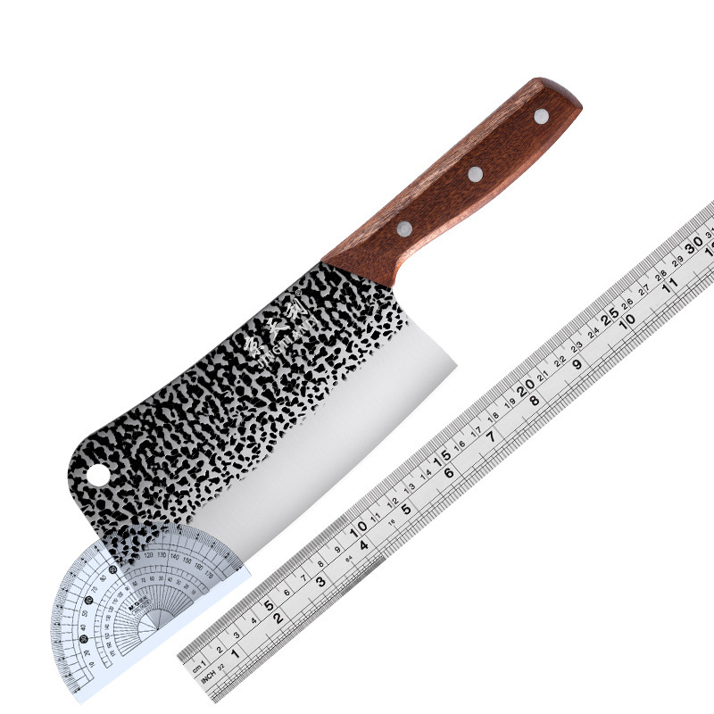 Hammer-textured forged kitchen knife, stainless steel knife, sharp chef's bone-cutting knife for household use Specification image