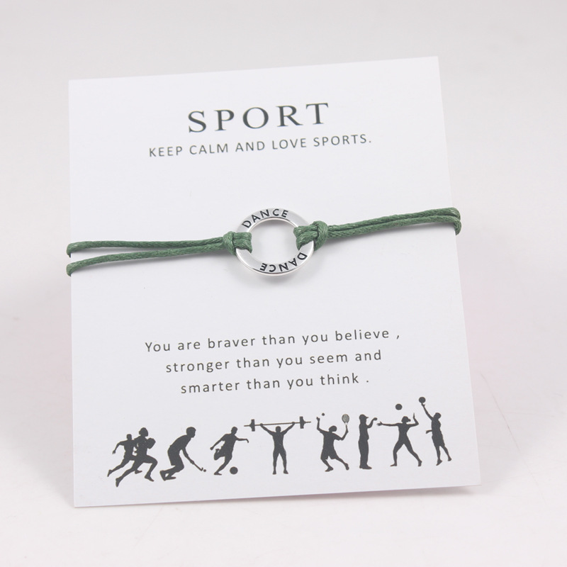 FLY403  跨境热销 祝福卡片手链 Dance 手链 wish card bracelet