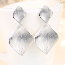 Brushed double ring earrings