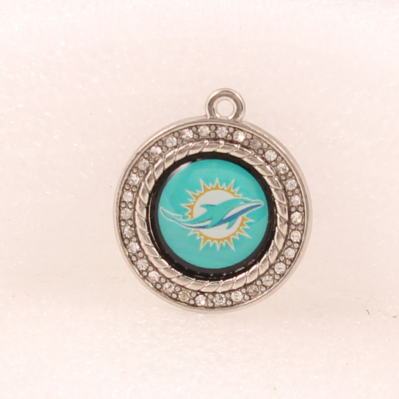 FLY421 European and American explosive diamond pendant NFL charms football team hand necklace small pendant DIY jewelry accessories