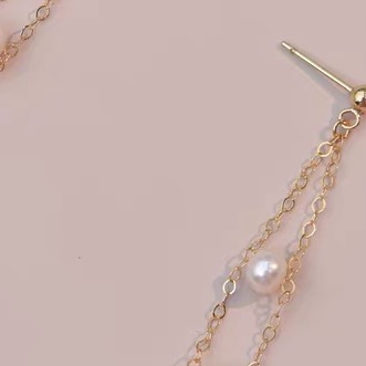 Chain beaded earrings