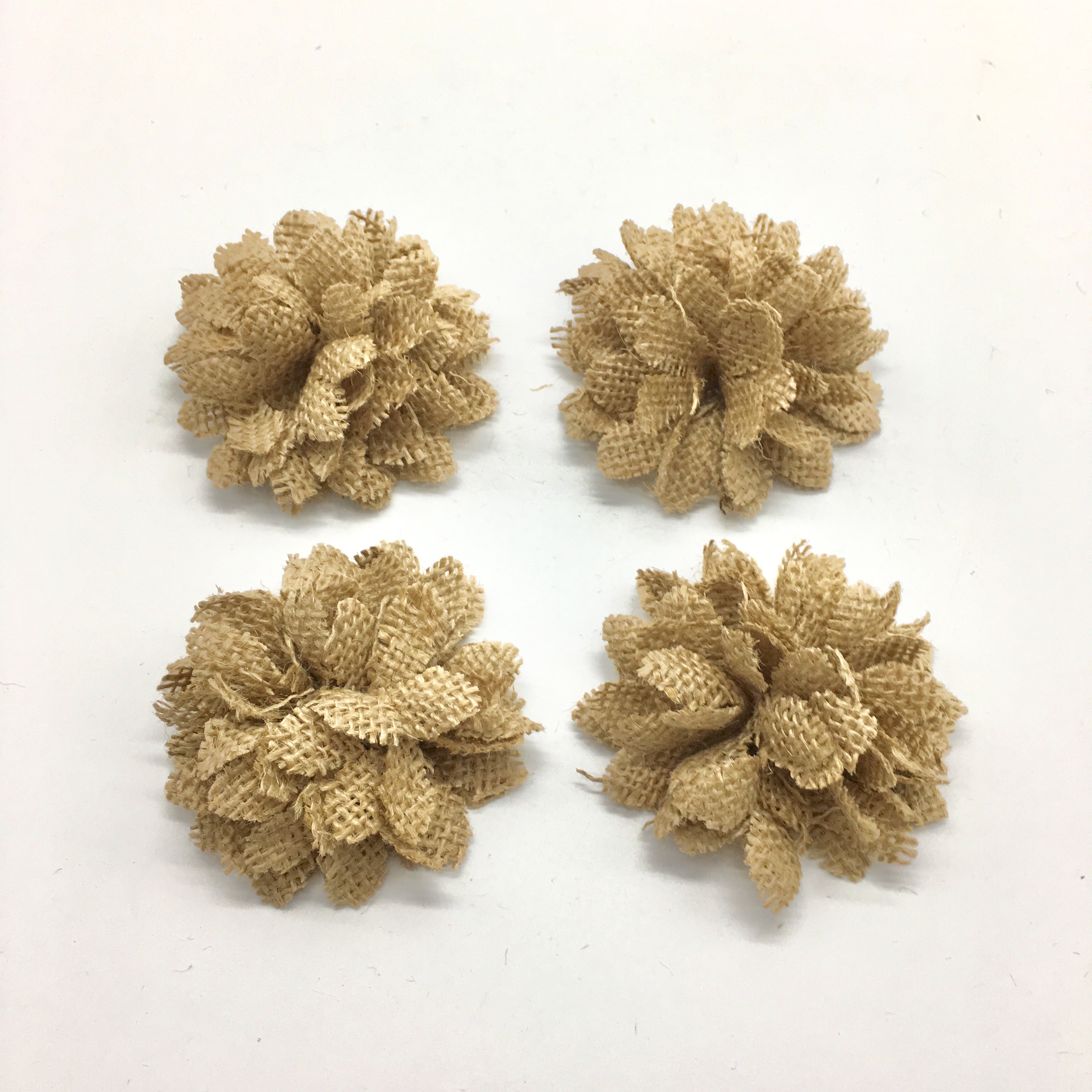 麻布花装饰花帽子花手工花花搭配鞋麻布花麻花细节图