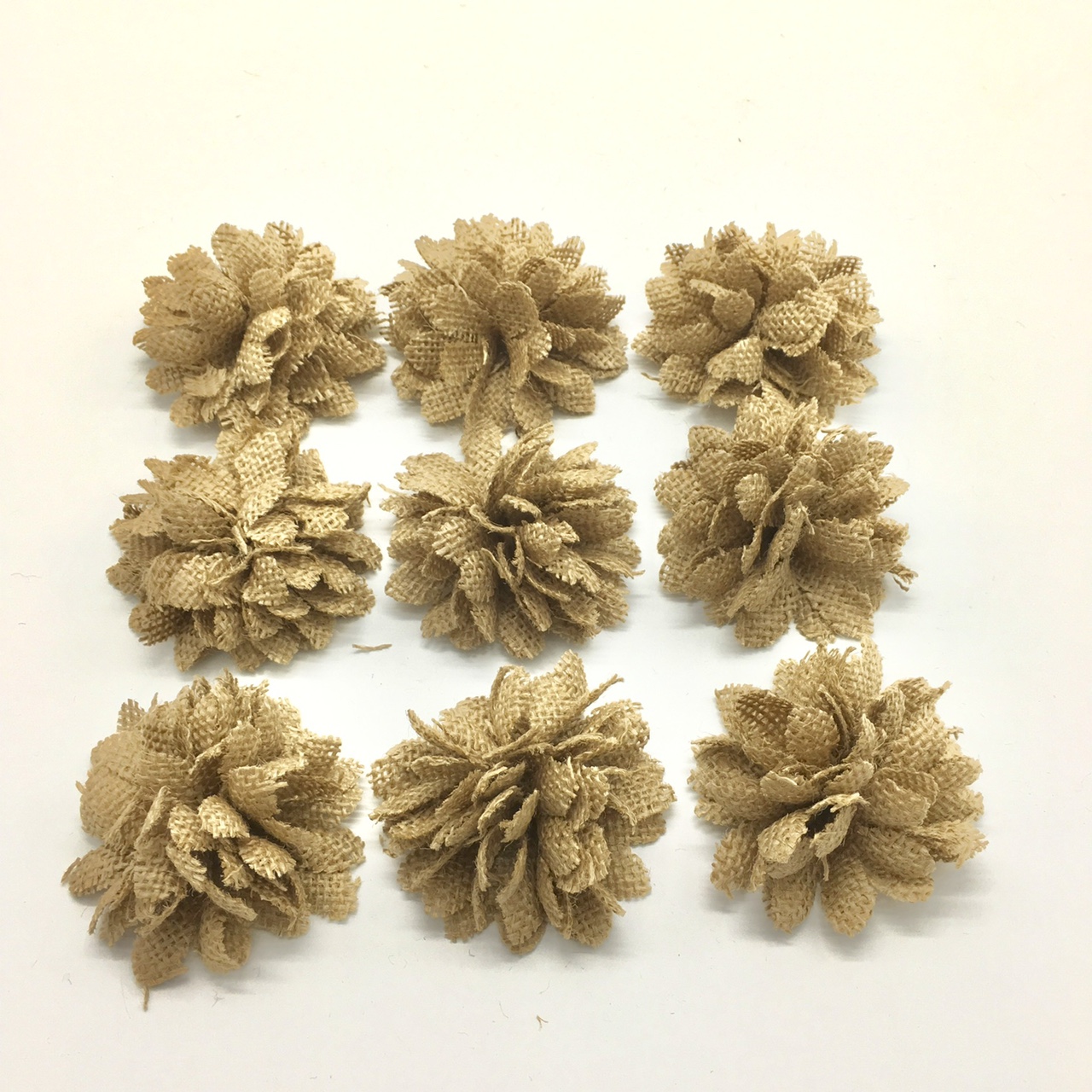 麻布花装饰花帽子花手工花花搭配鞋麻布花麻花