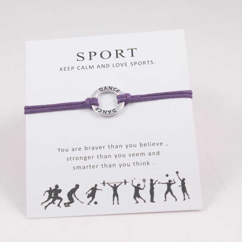 FLY397  跨境热销 祝福卡片手链 Dance 手链 wish card bracelet