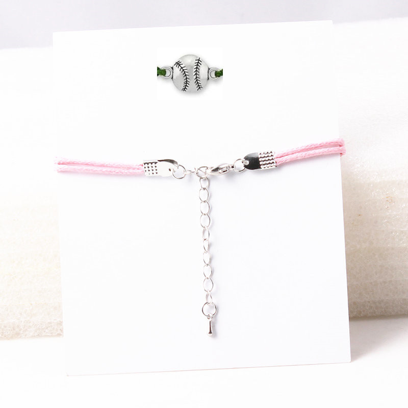 FLY392 Baseball SPORT Blessing Card Bracelet wish Bracelet Custom couple bracelet