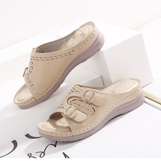2021 Summer Amazon Explosive Latex Casual Sandals Platform Mother Shoes Cross-Border Plus-Size Shoes