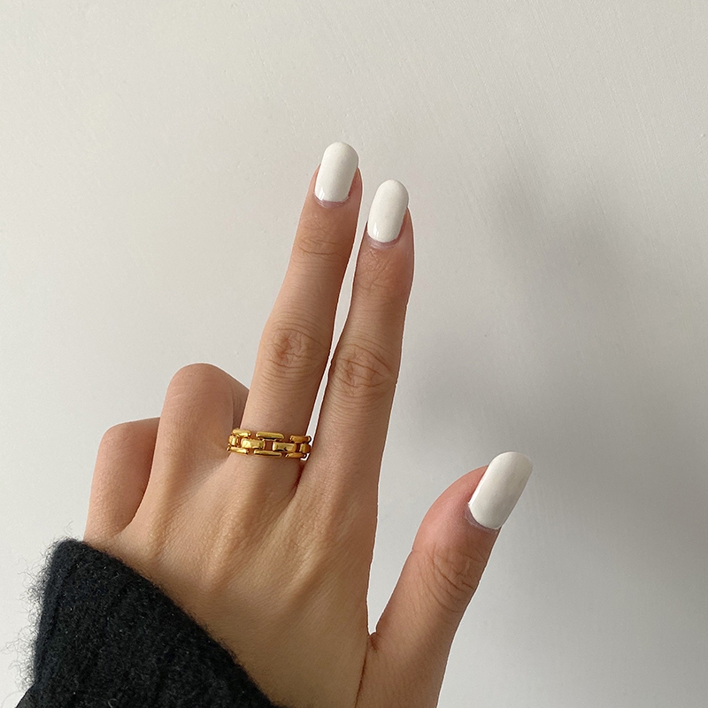 Chain ring Chic design Chain hollowed metal index finger ring personality chic