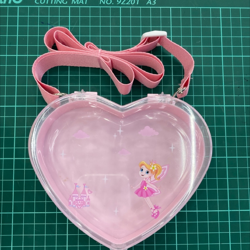 Square storage box Backpack Love little girl cute cartoon plastic storage box