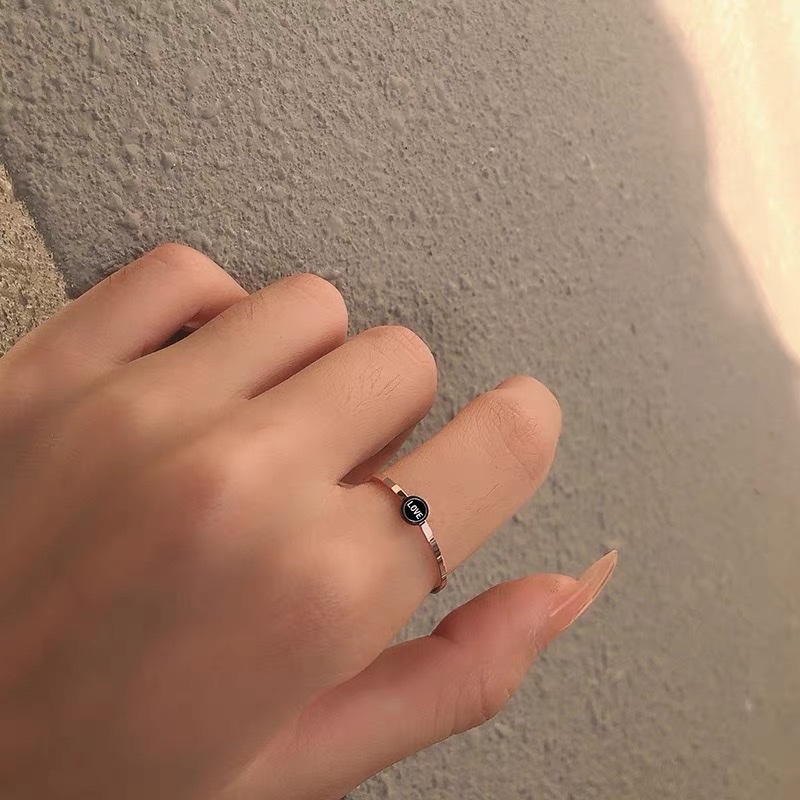 Korean unique mother-daughter trend simple and niche design ring details Picture