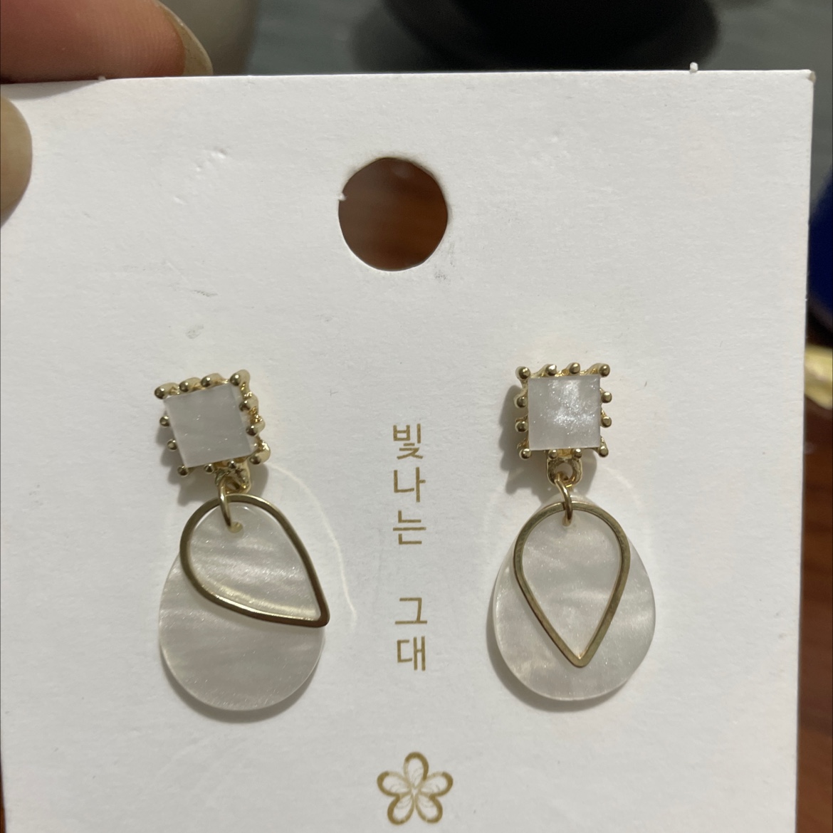 Today Beauty Korean version earrings natural shell series products unique charm