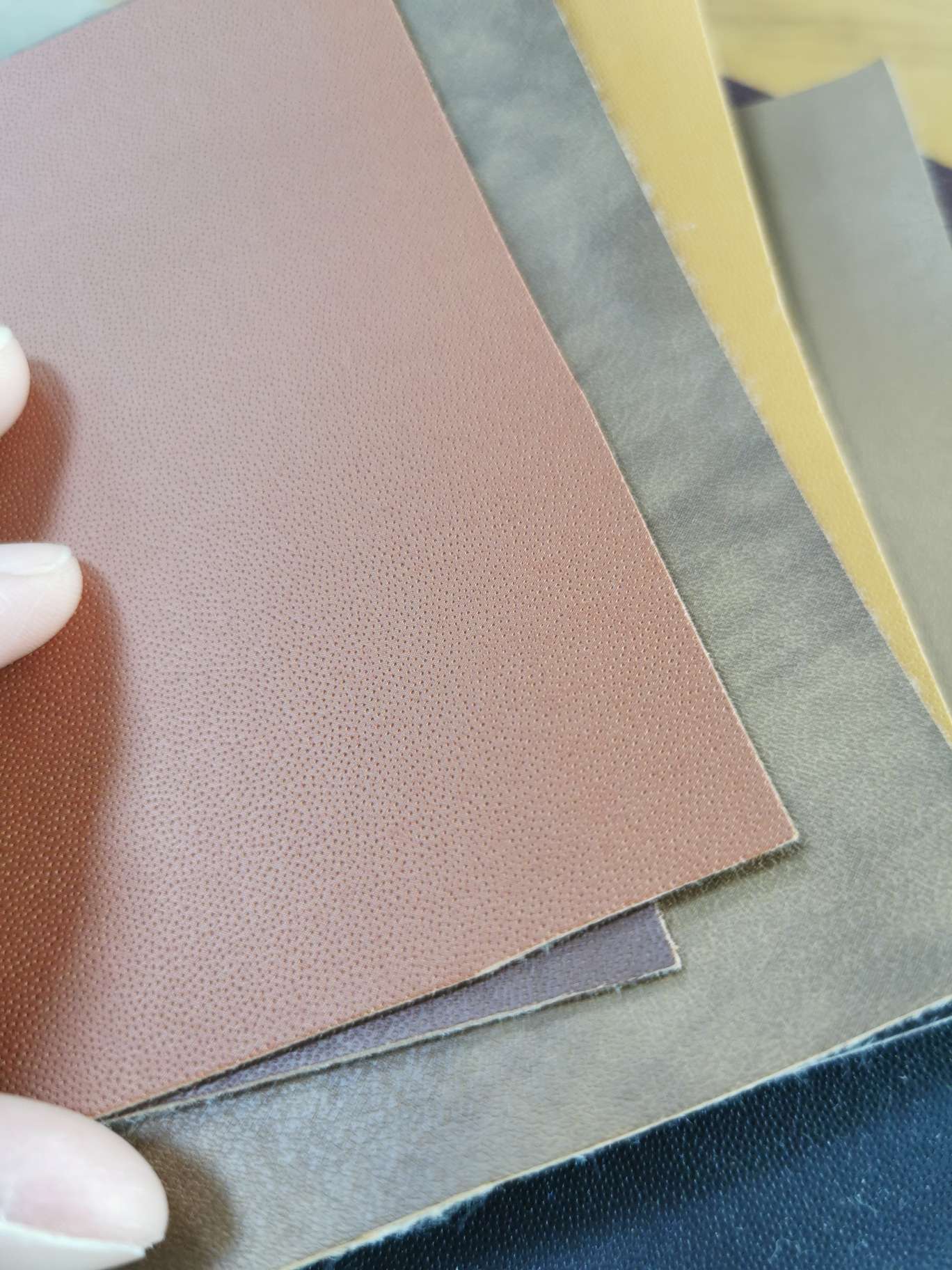 Space leather pinhole pressed modified leather trademark leather Item Picture