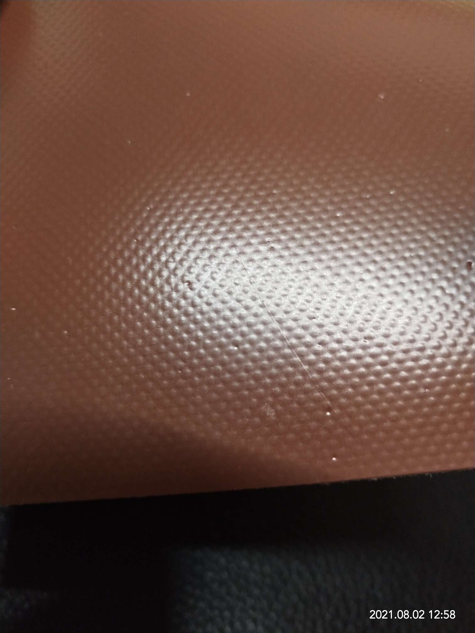 High-quality matte coffee-colored PVC mesh fabric for luggage is suitable for various types of roller shutters, tool bags and special fabric for bags detail image 7