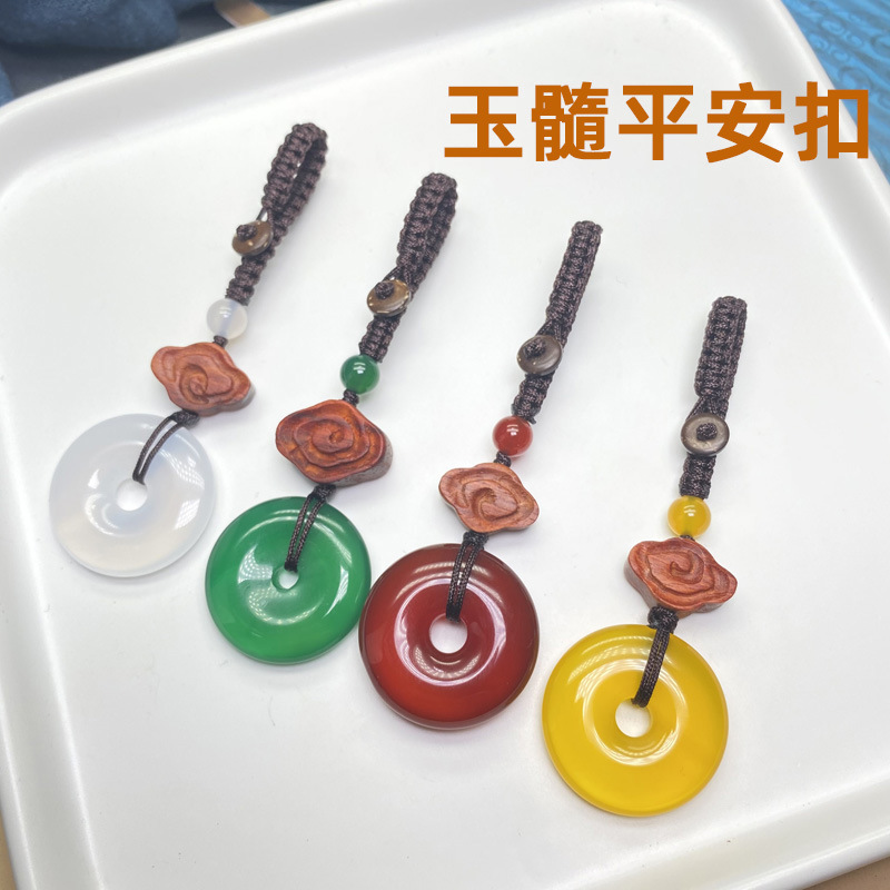 Chalcedony peace pendant