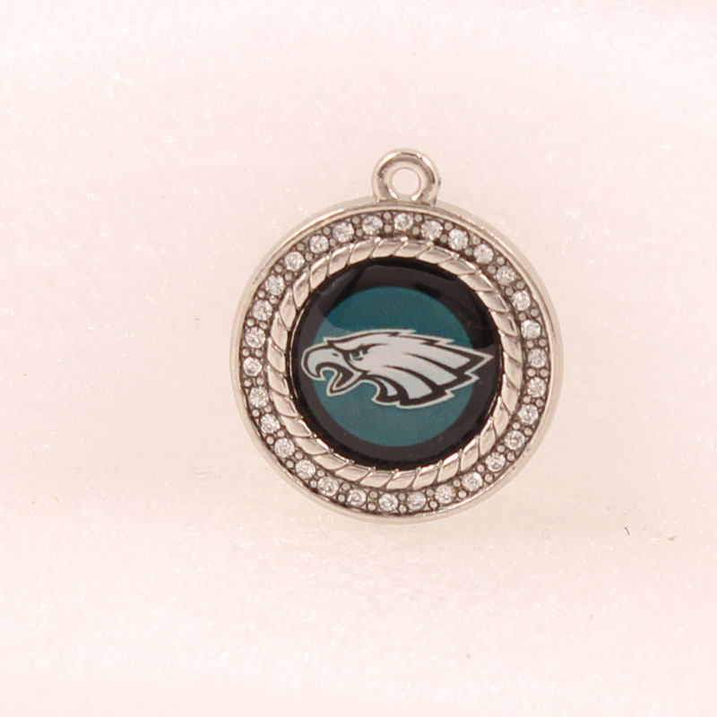 FLY422 European and American explosive diamond pendant NFL charms football team hand necklace small pendant DIY jewelry accessories