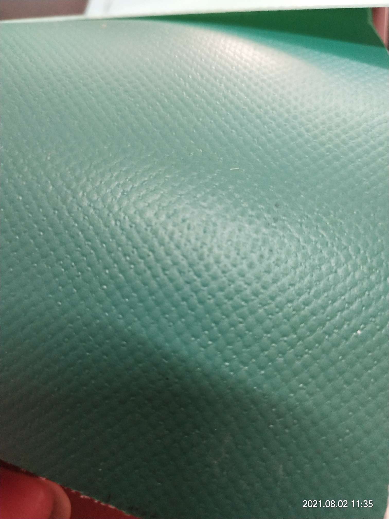 优质光面深绿色PVC夹网布  箱包布  各种体操垫  各种箱包袋专用面料详情图4