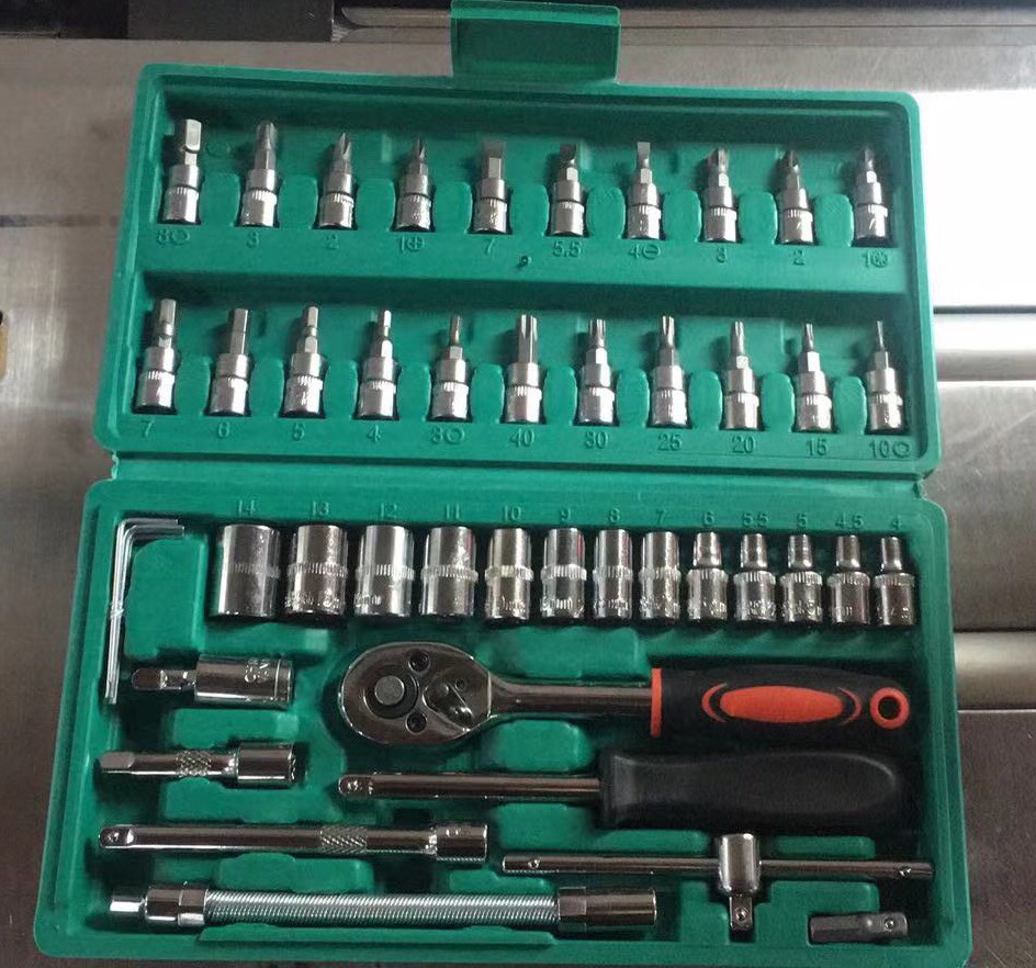 46pc套筒组合工具汽保汽修工具46件套批头组套五金工具详情图3