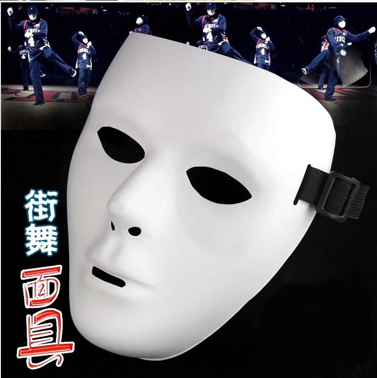 新款彩绘全脸假面舞客齐舞抖音面具cos派对表演鬼步街舞面具男女8产品图
