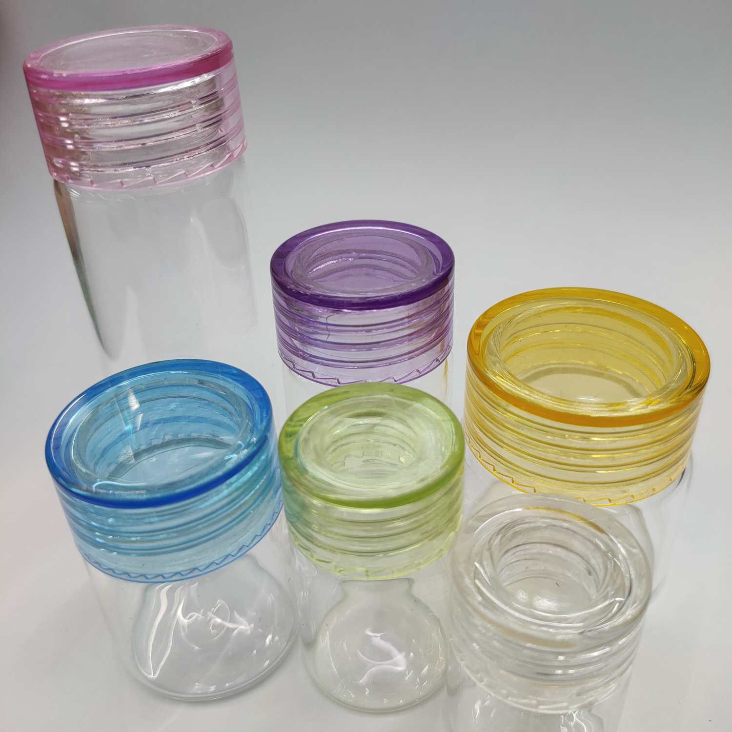 龙川玻璃工艺 D 3  1街  7828  彩色盖瓶2.4*10