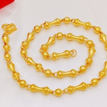 Men's necklace with sand bamboo knot and cylinder