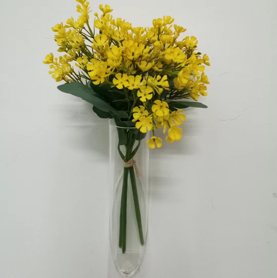 Sihan Flower Industry, yellow rape flowers, fabric flowers, decorative flowers, artificial plastic flowers, artificial flowers, single living room decorative flowers, dried flowers, table top ornaments, anti-flower art decorations
