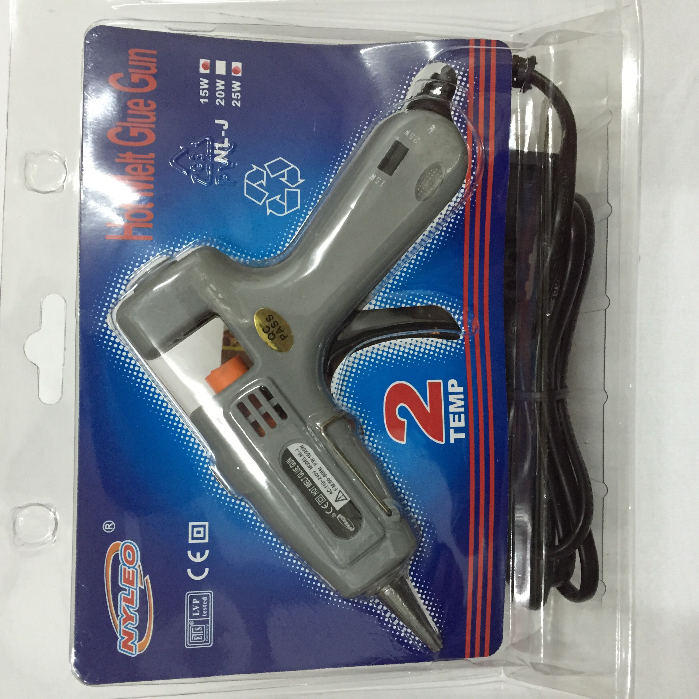 NL-J15/25 Grey dual-power adjustable small glue gun details Picture