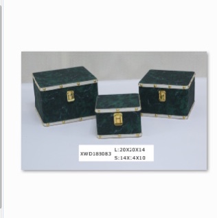 绿色欧式复古手提箱收纳箱储物木箱子老式摄影道具衣服皮箱做旧整理箱